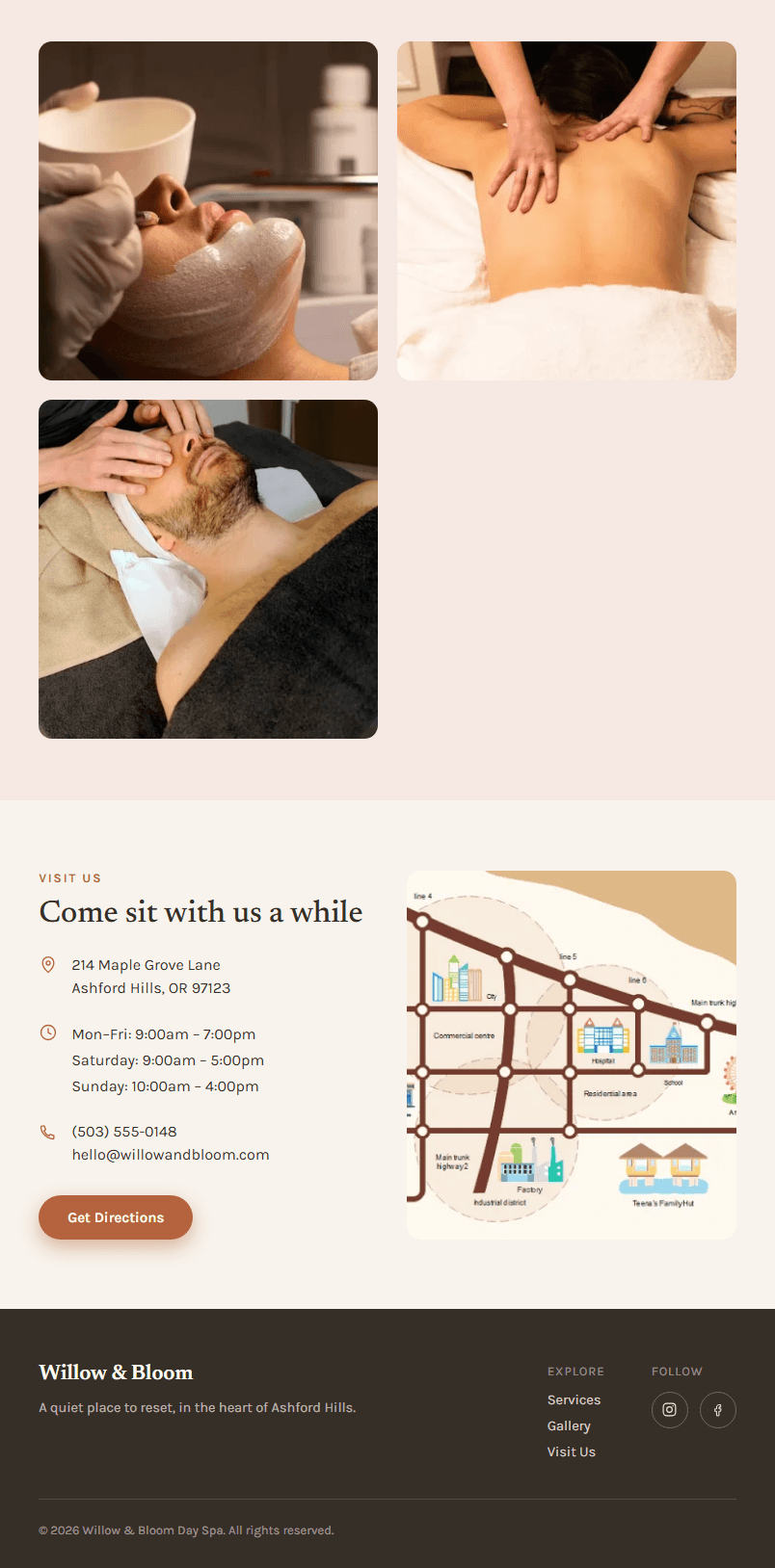 Spa site — mobile